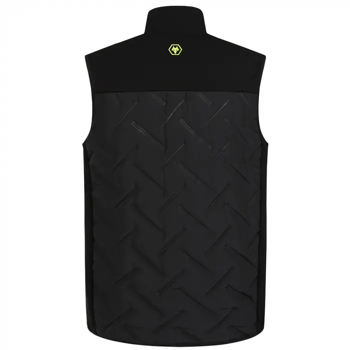 Wolverhampton Wanderers Shirt Store | Progression Hybrid Gilet – Black/Green Collection Wolverhampton Wanderers Official Gear